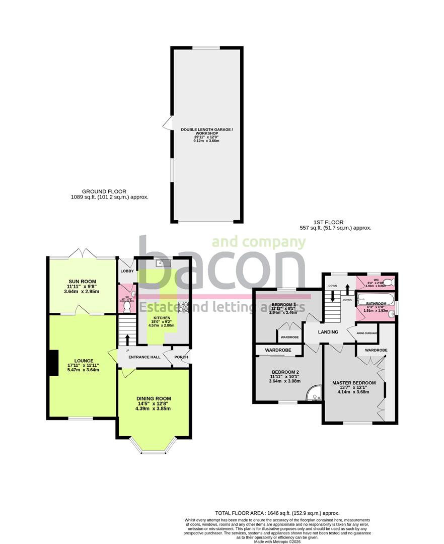 Floor Plan | House - Semi-Detached | Shirley Drive, Offington, Worthing, West Sussex, BN14 9AY | For Sale